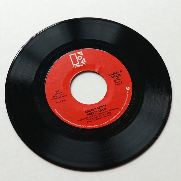 Eddie Rabbit - Drivin' My Life Away / Pretty Lady 45 rpm Vinyl 7" Single E-46656 - Picture 6 of 8